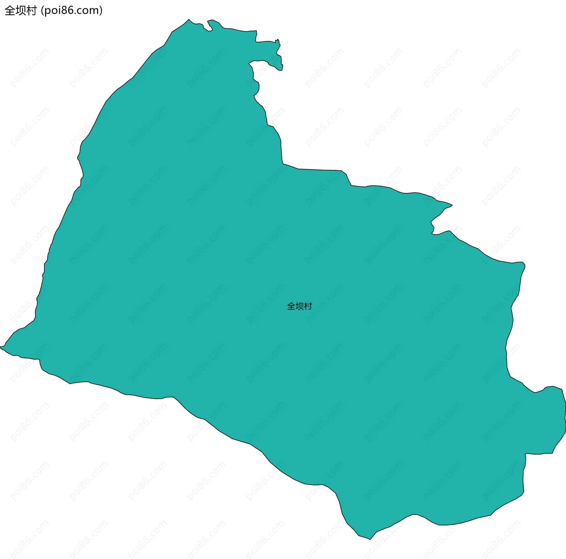 全坝村边界地图