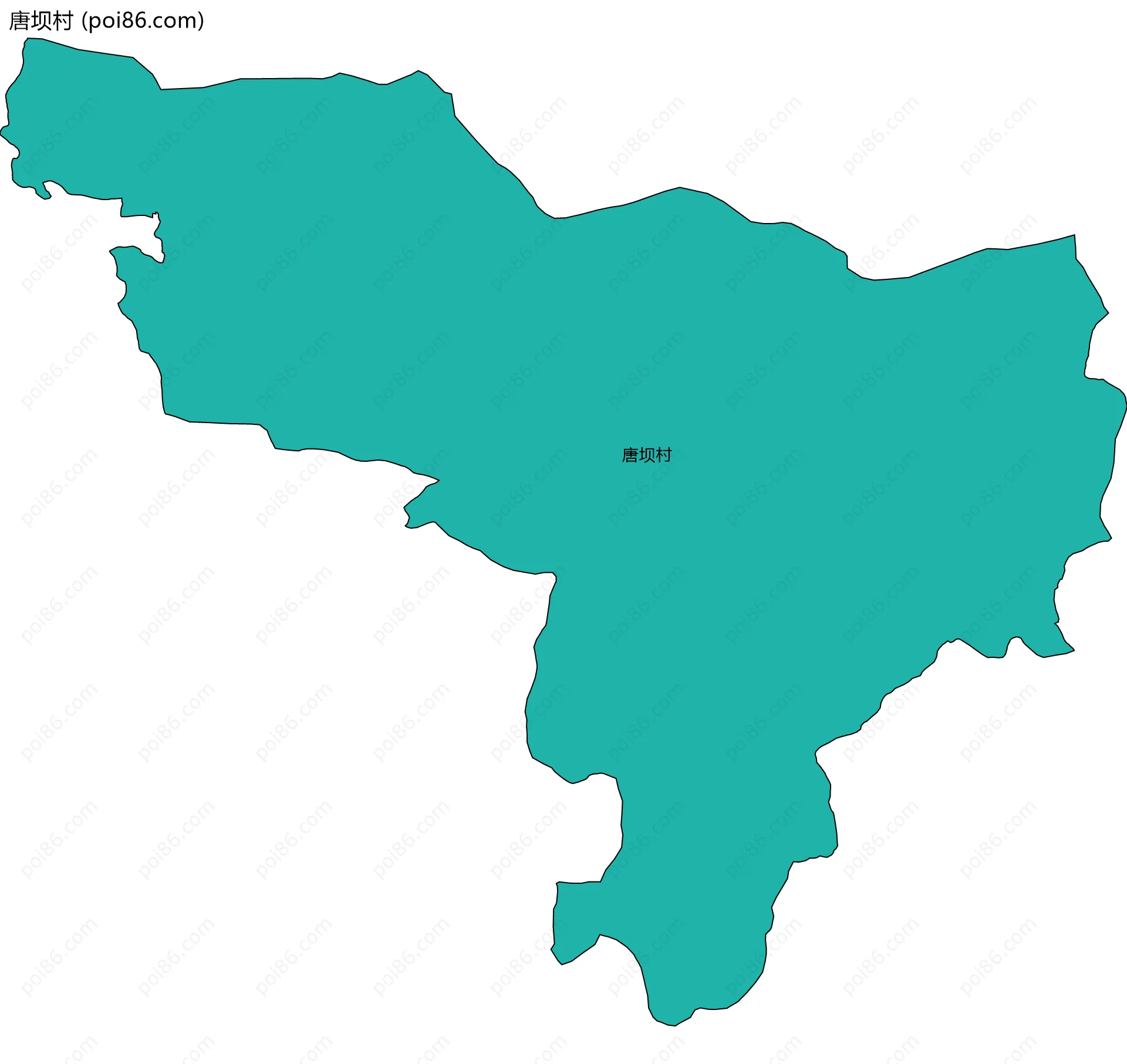 唐坝村边界地图