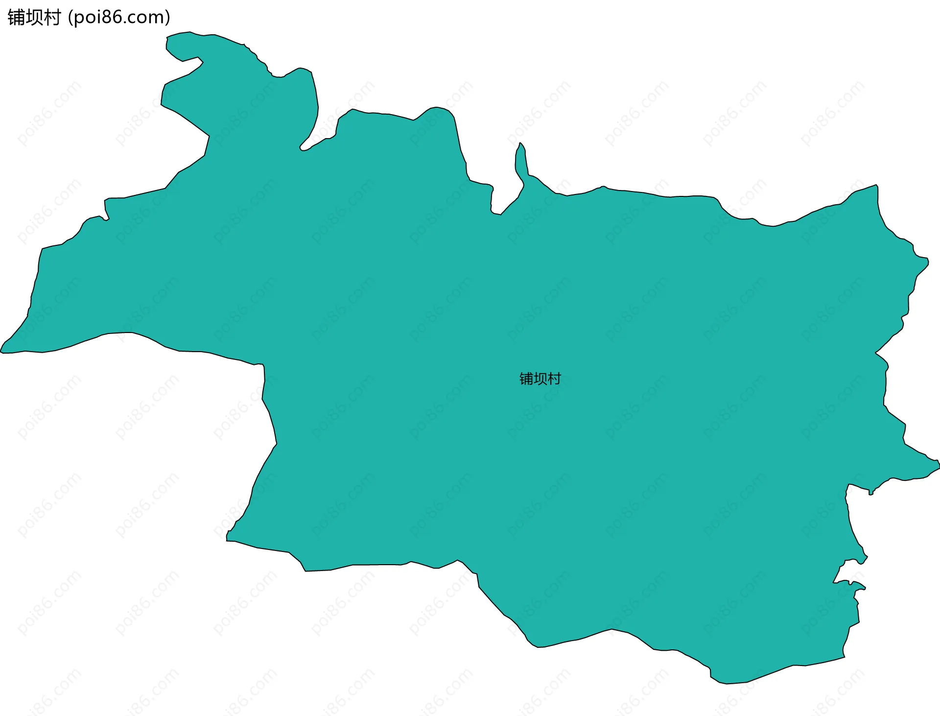 铺坝村边界地图