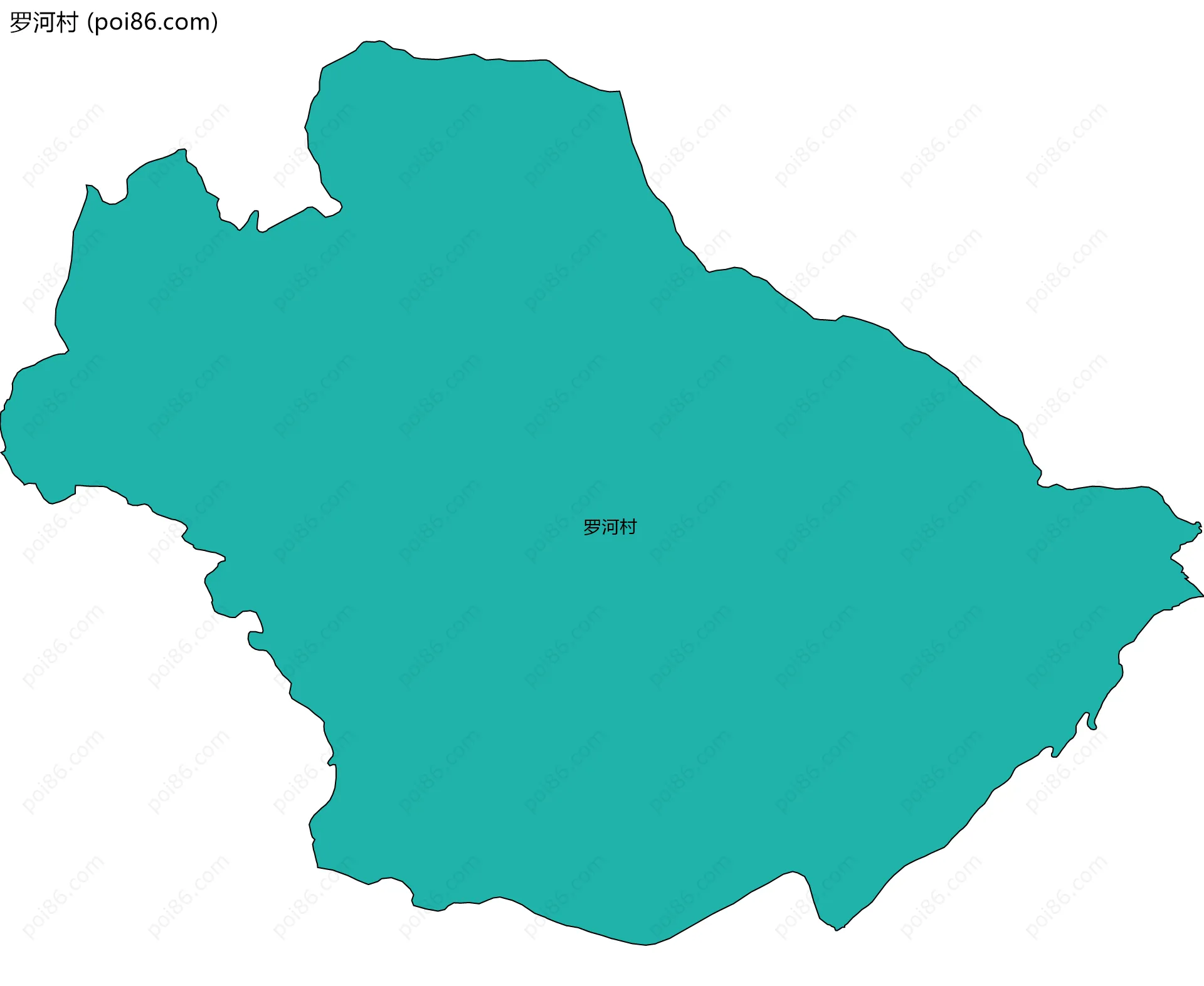罗河村边界地图