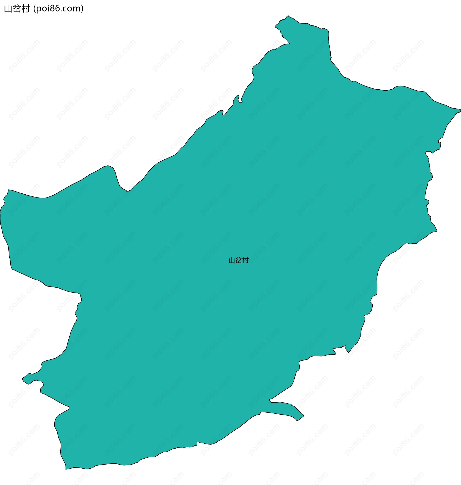 山岔村边界地图