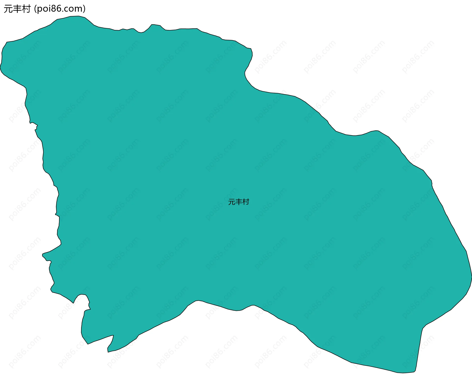 元丰村边界地图