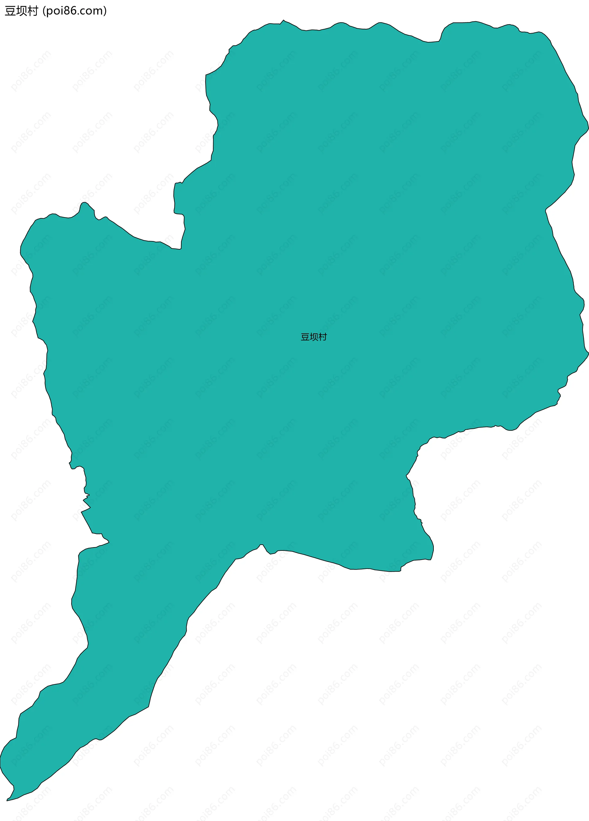 豆坝村边界地图