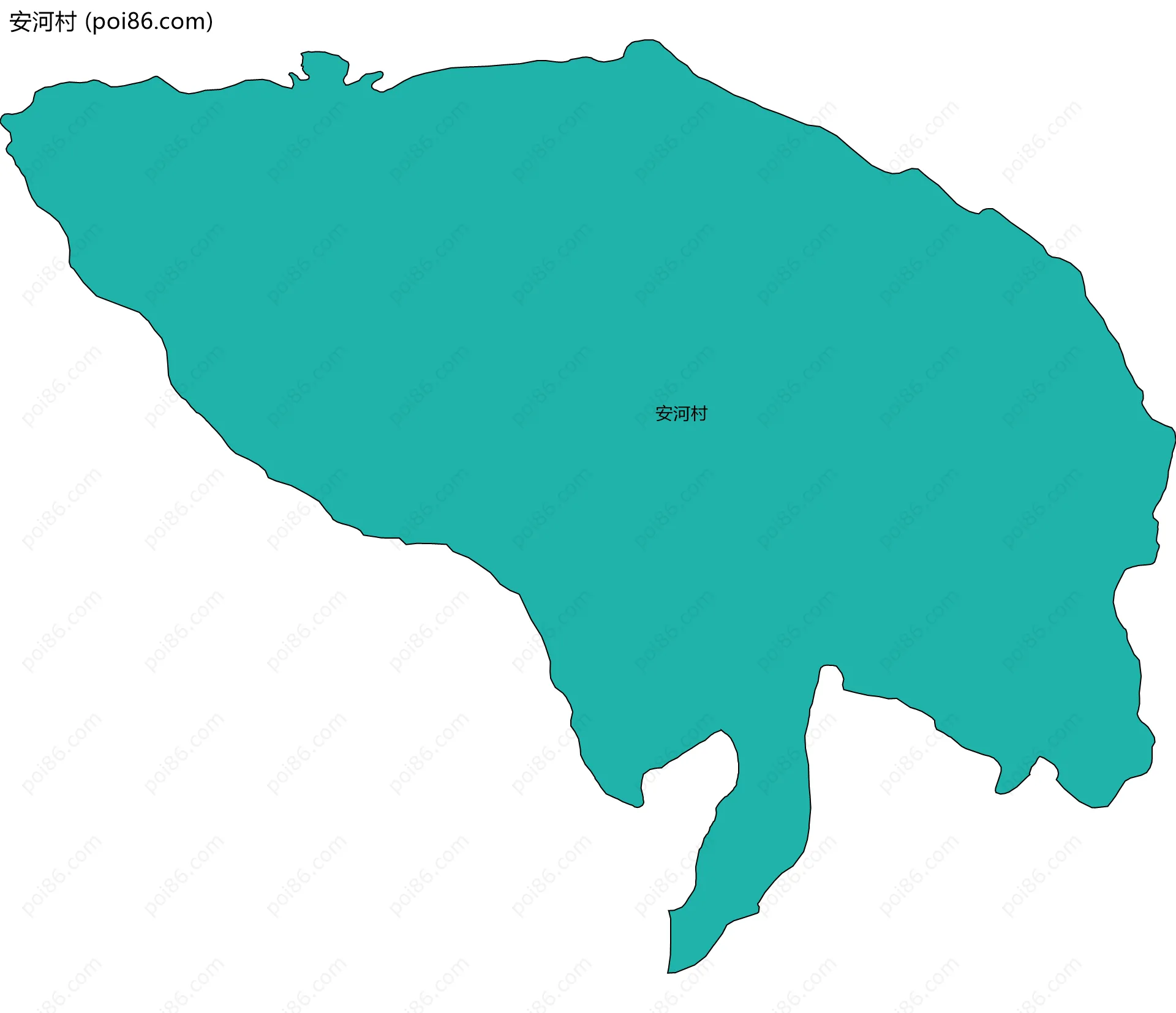 安河村边界地图