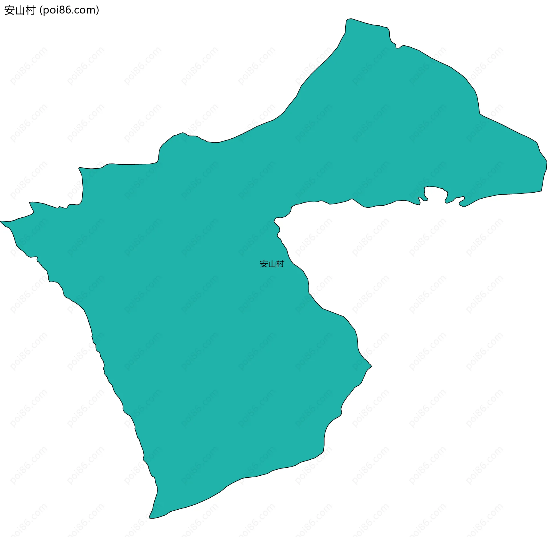 安山村边界地图