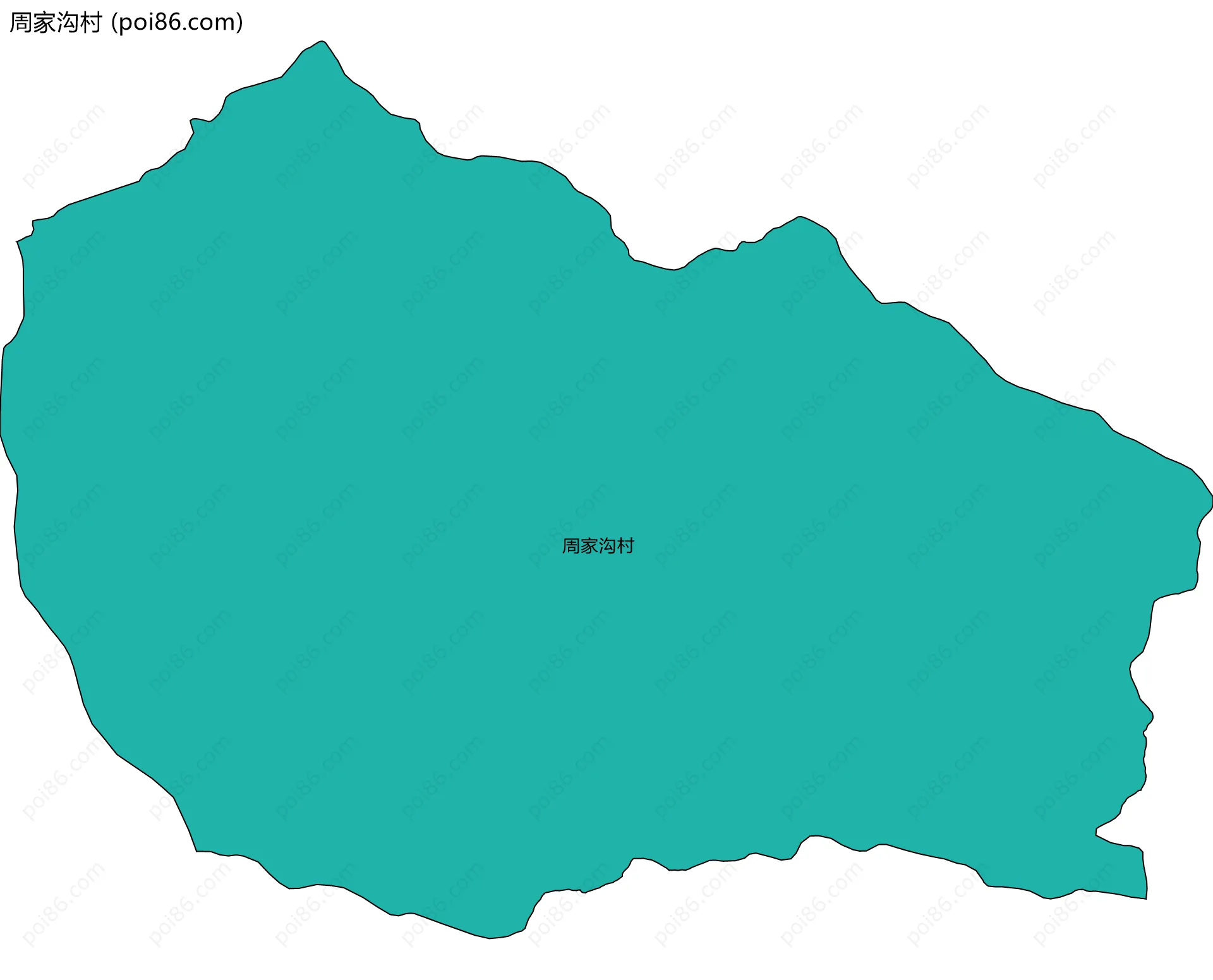 周家沟村边界地图
