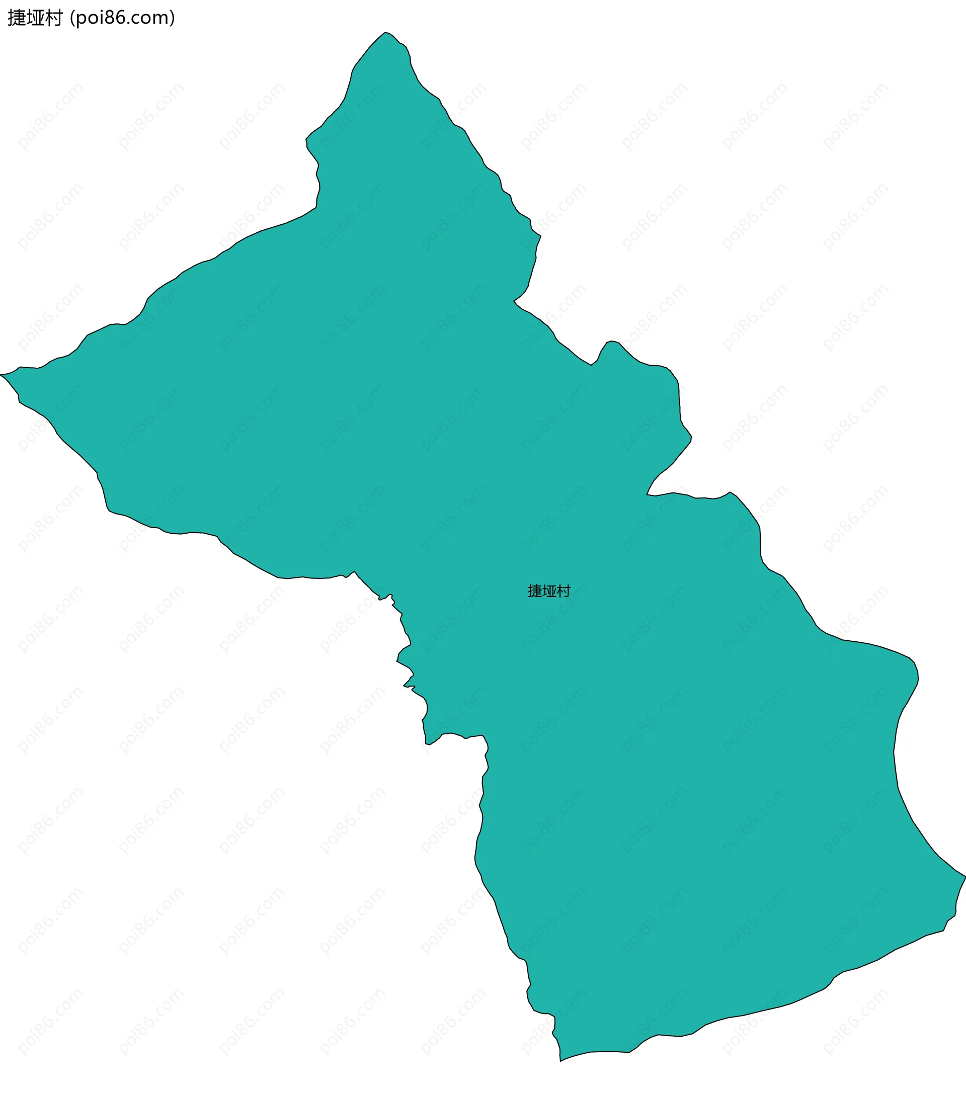 捷垭村边界地图