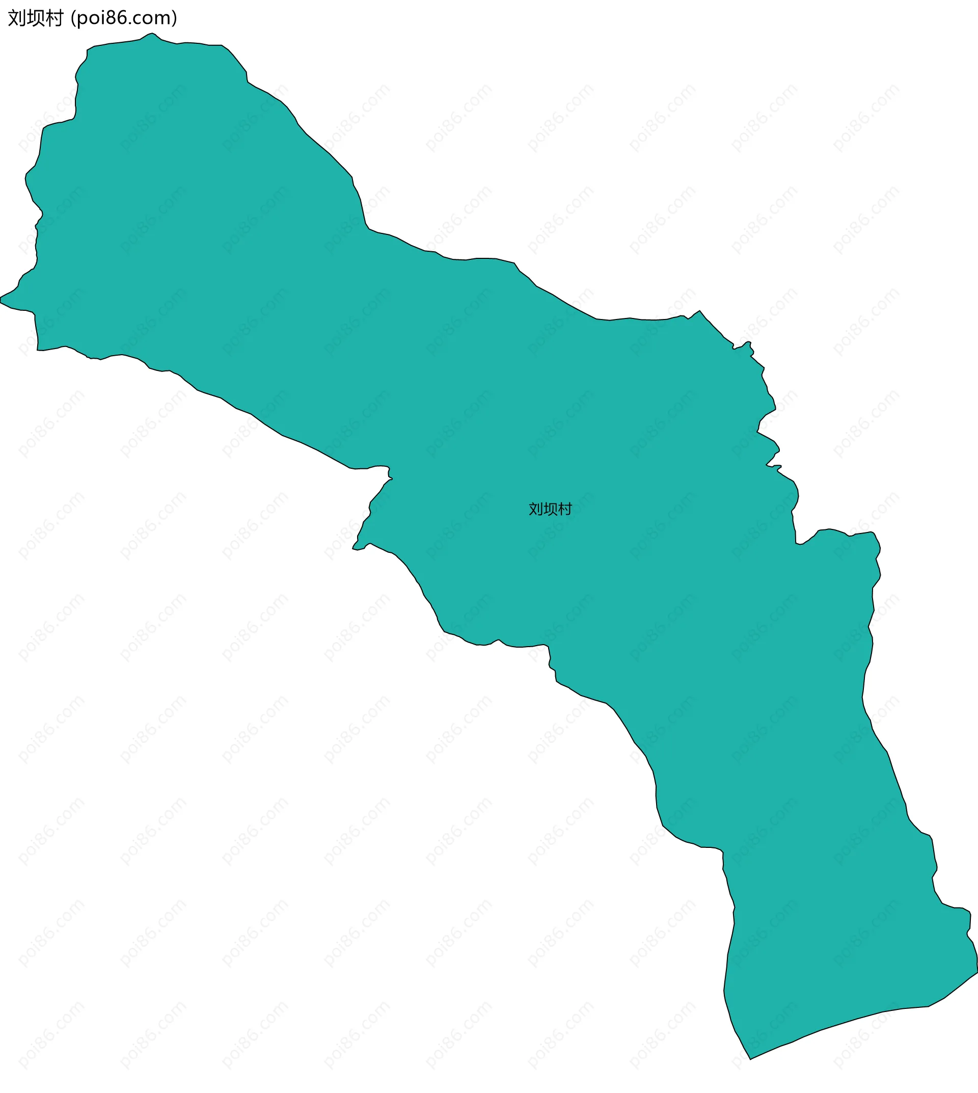 刘坝村边界地图