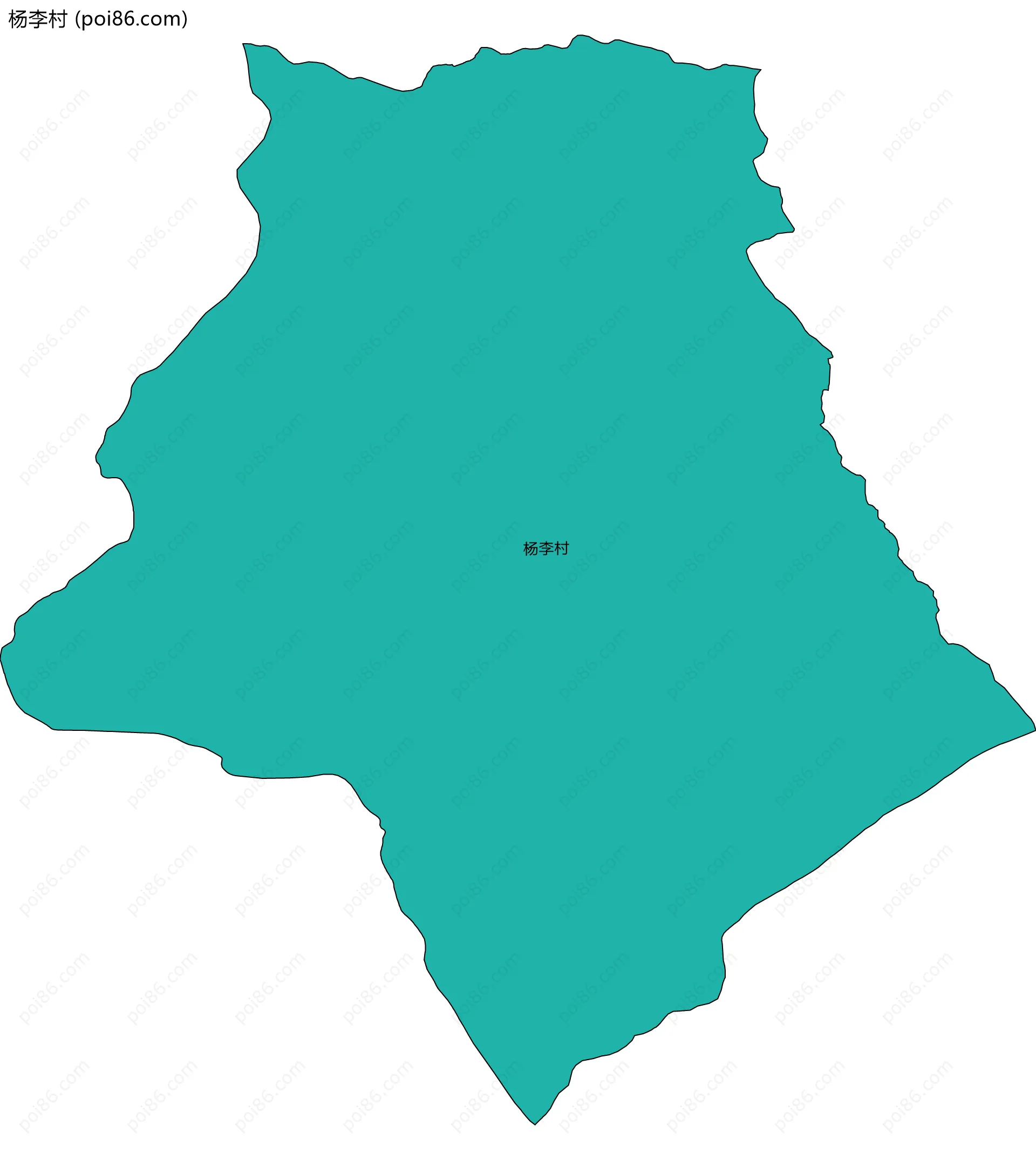杨李村边界地图
