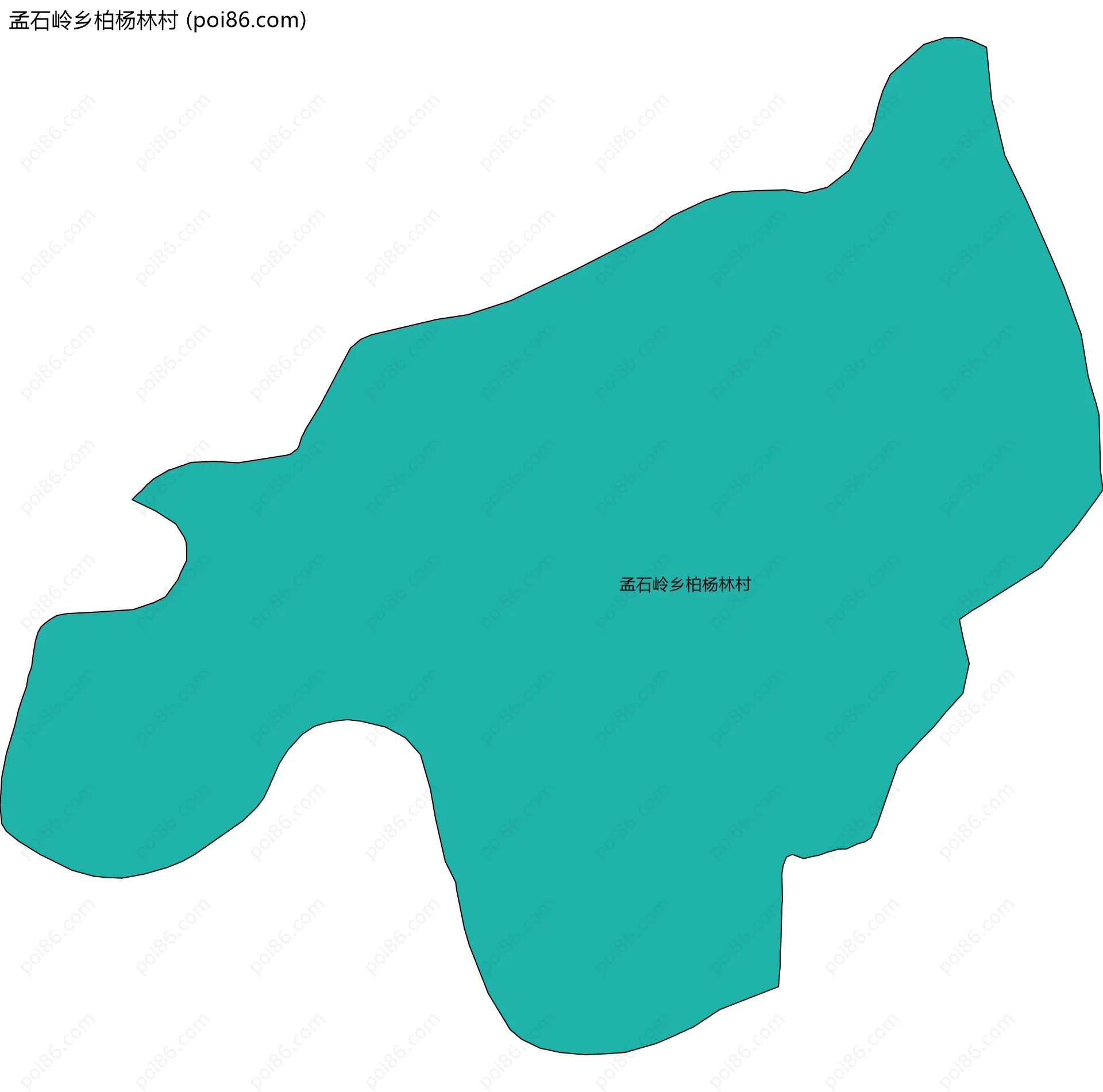 孟石岭乡柏杨林村边界地图