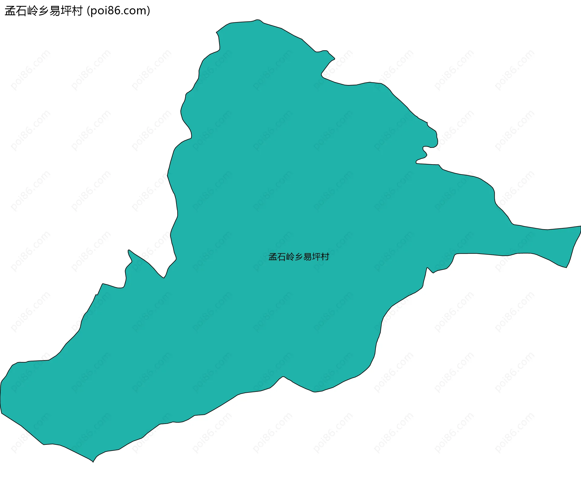 孟石岭乡易坪村边界地图