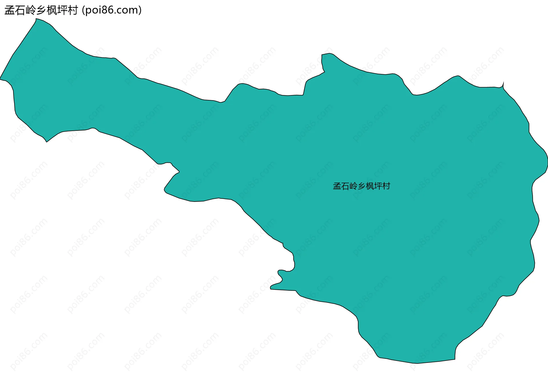 孟石岭乡枫坪村边界地图