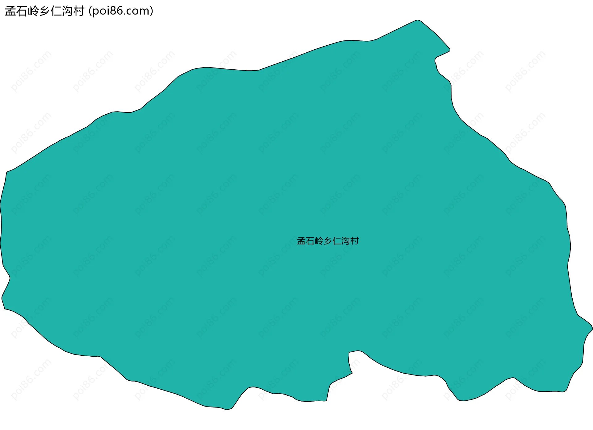 孟石岭乡仁沟村边界地图