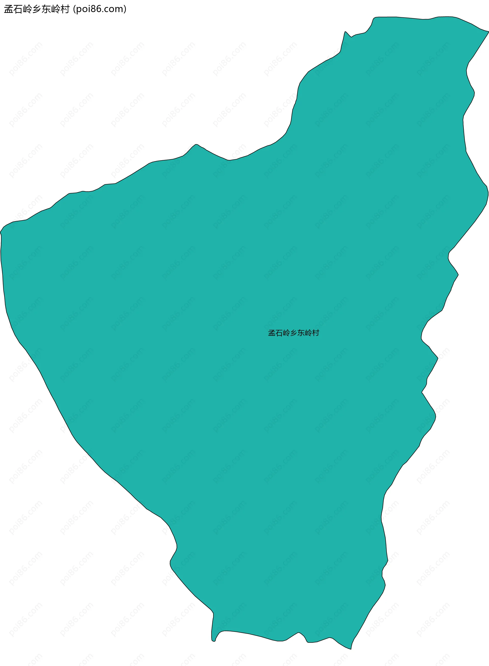 孟石岭乡东岭村边界地图