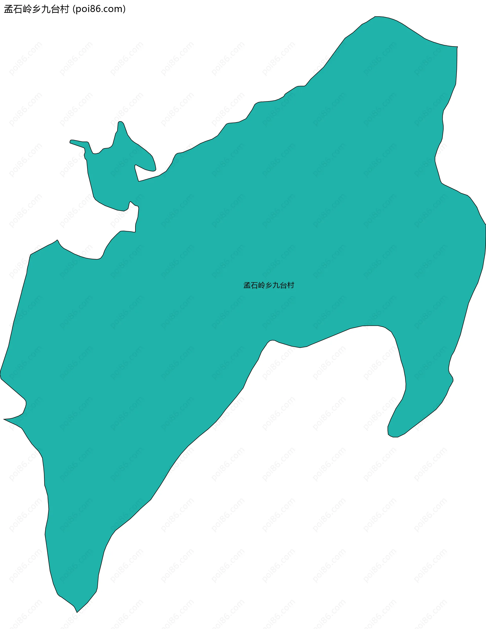 孟石岭乡九台村边界地图