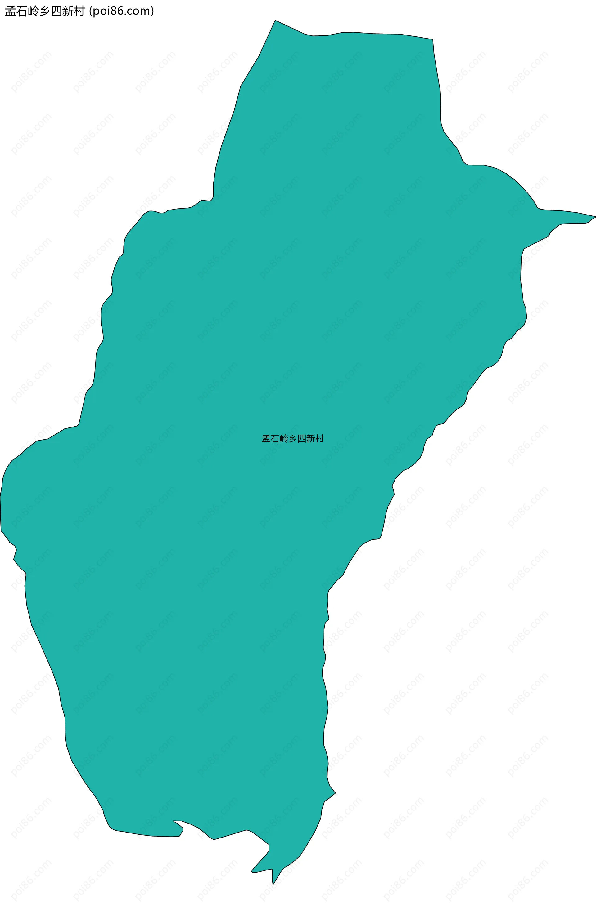 孟石岭乡四新村边界地图