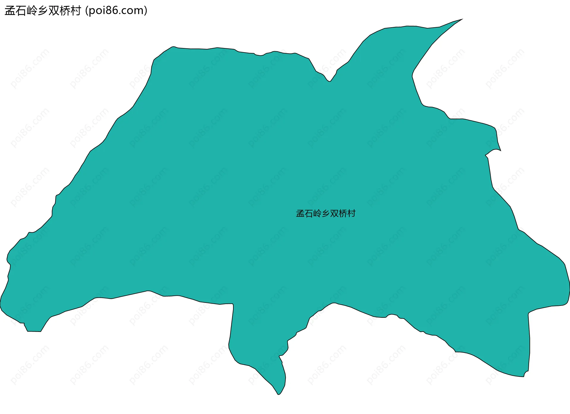 孟石岭乡双桥村边界地图