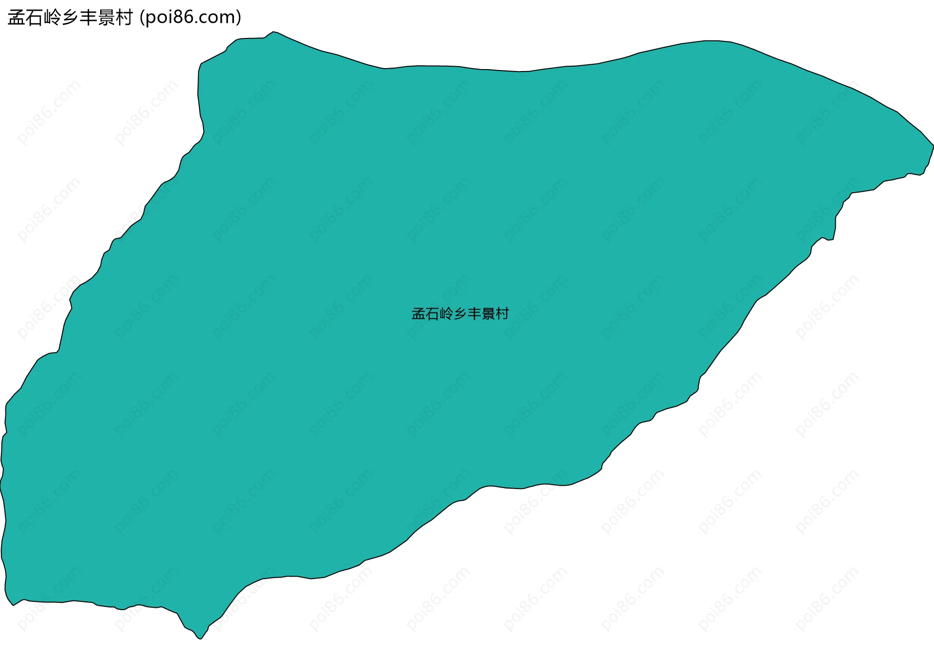 孟石岭乡丰景村边界地图