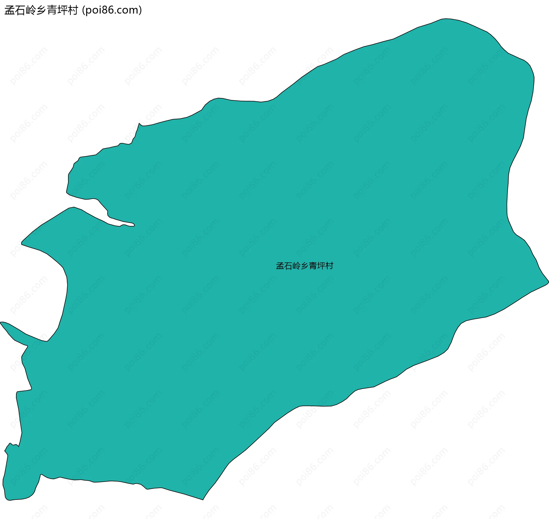 孟石岭乡青坪村边界地图