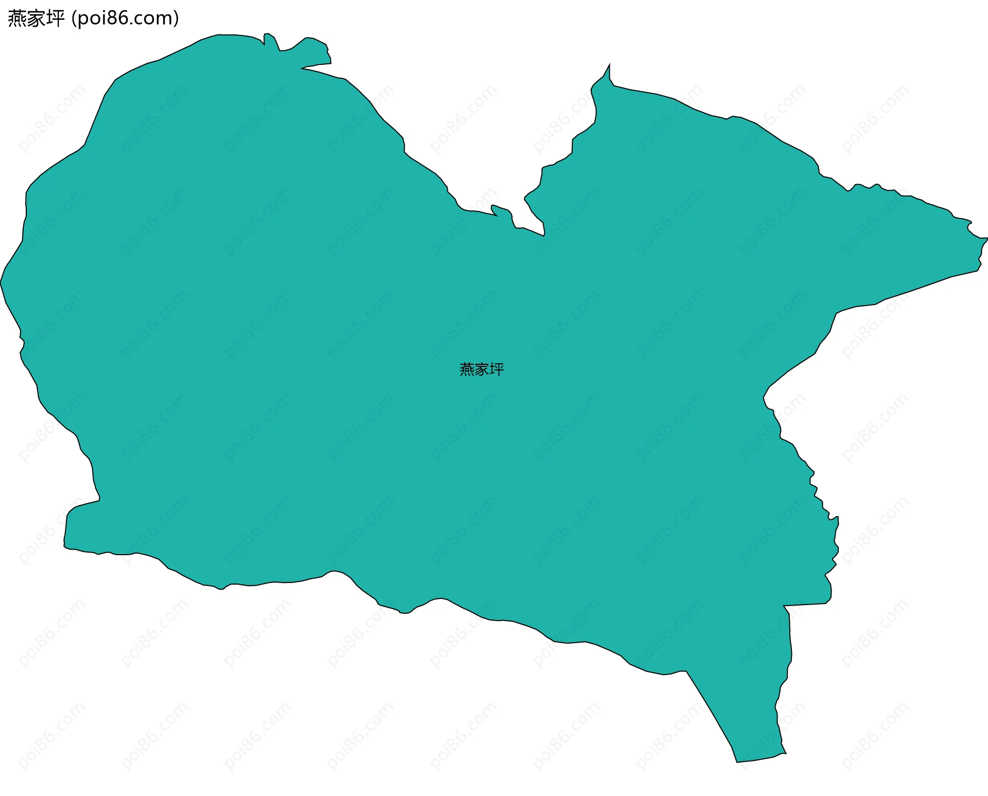 燕家坪边界地图