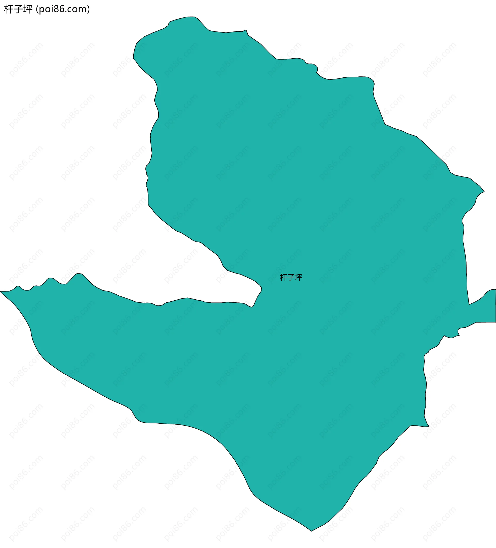 杆子坪边界地图