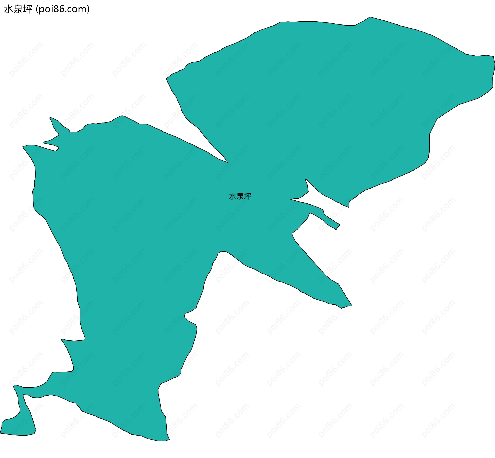 水泉坪边界地图