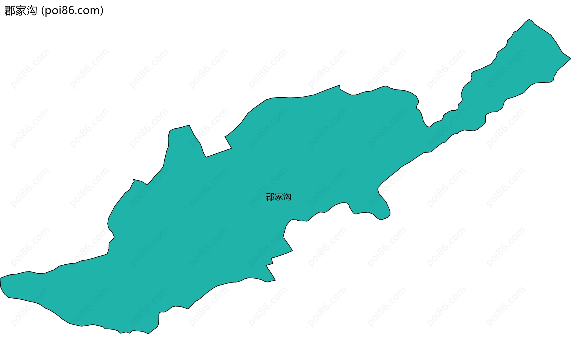 郡家沟边界地图