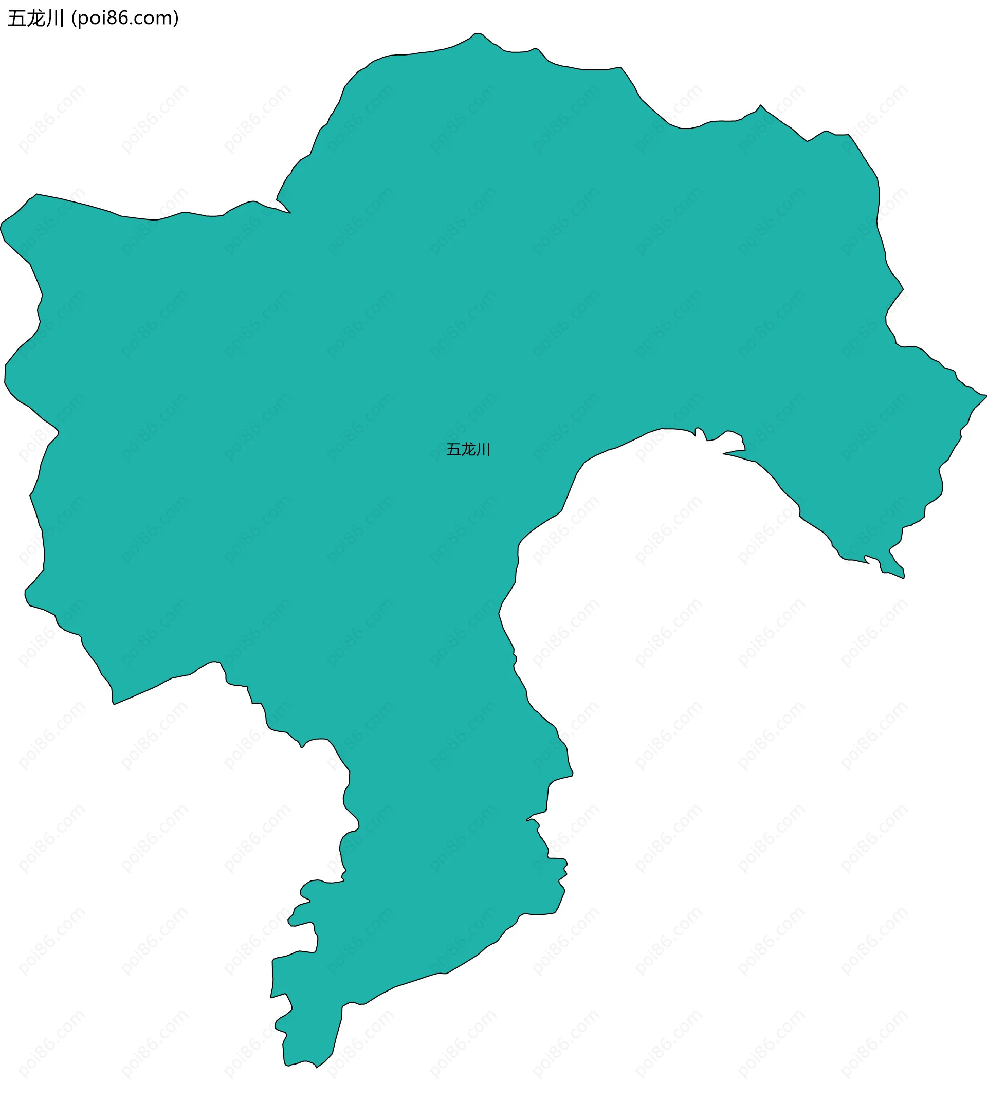 五龙川边界地图