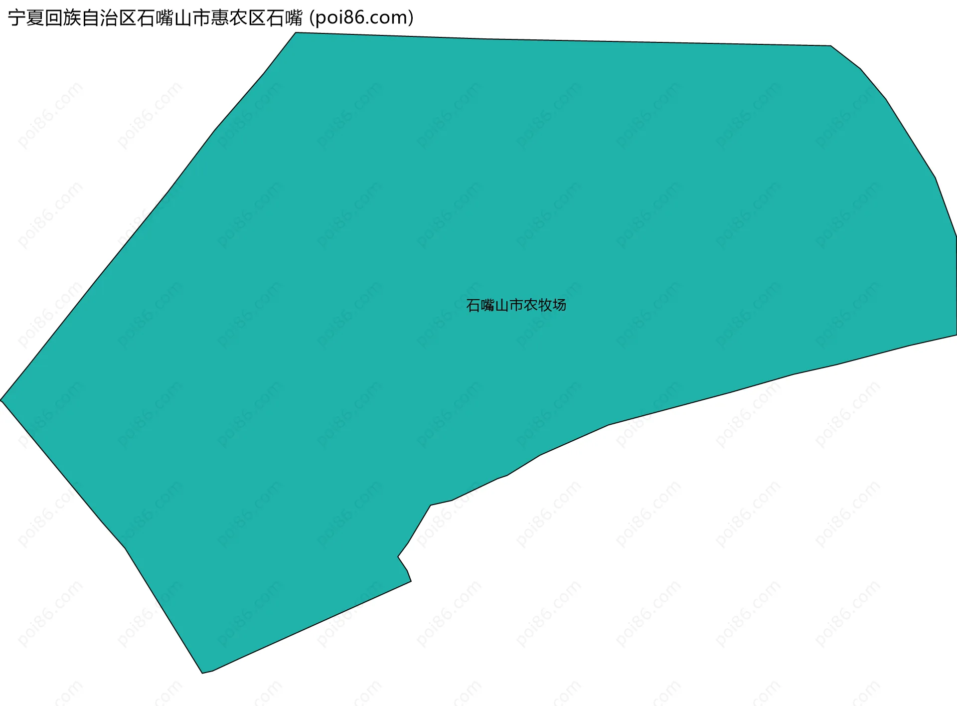 宁夏回族自治区石嘴山市惠农区石嘴边界地图(五级行政区划)