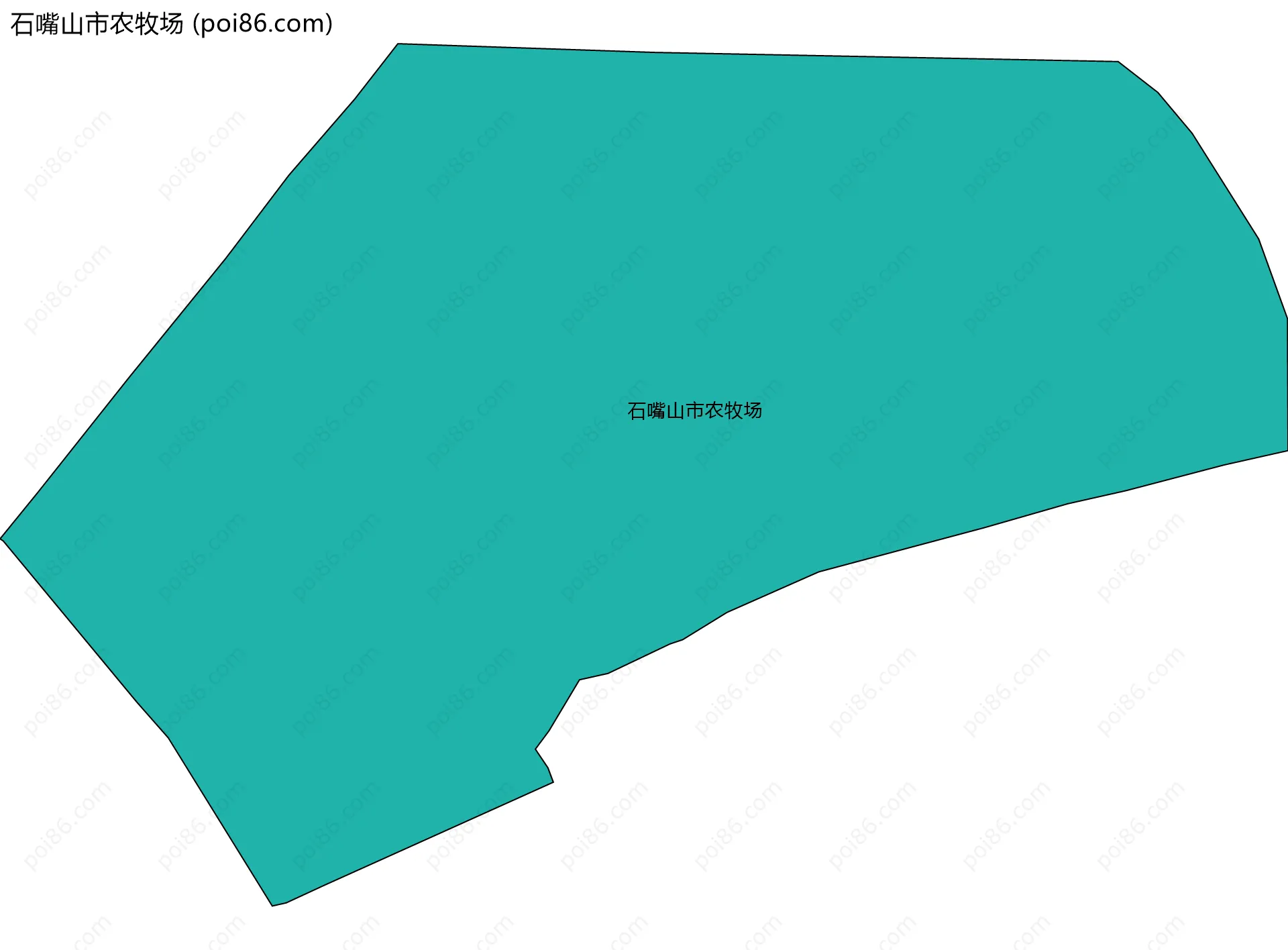 石嘴山市农牧场边界地图