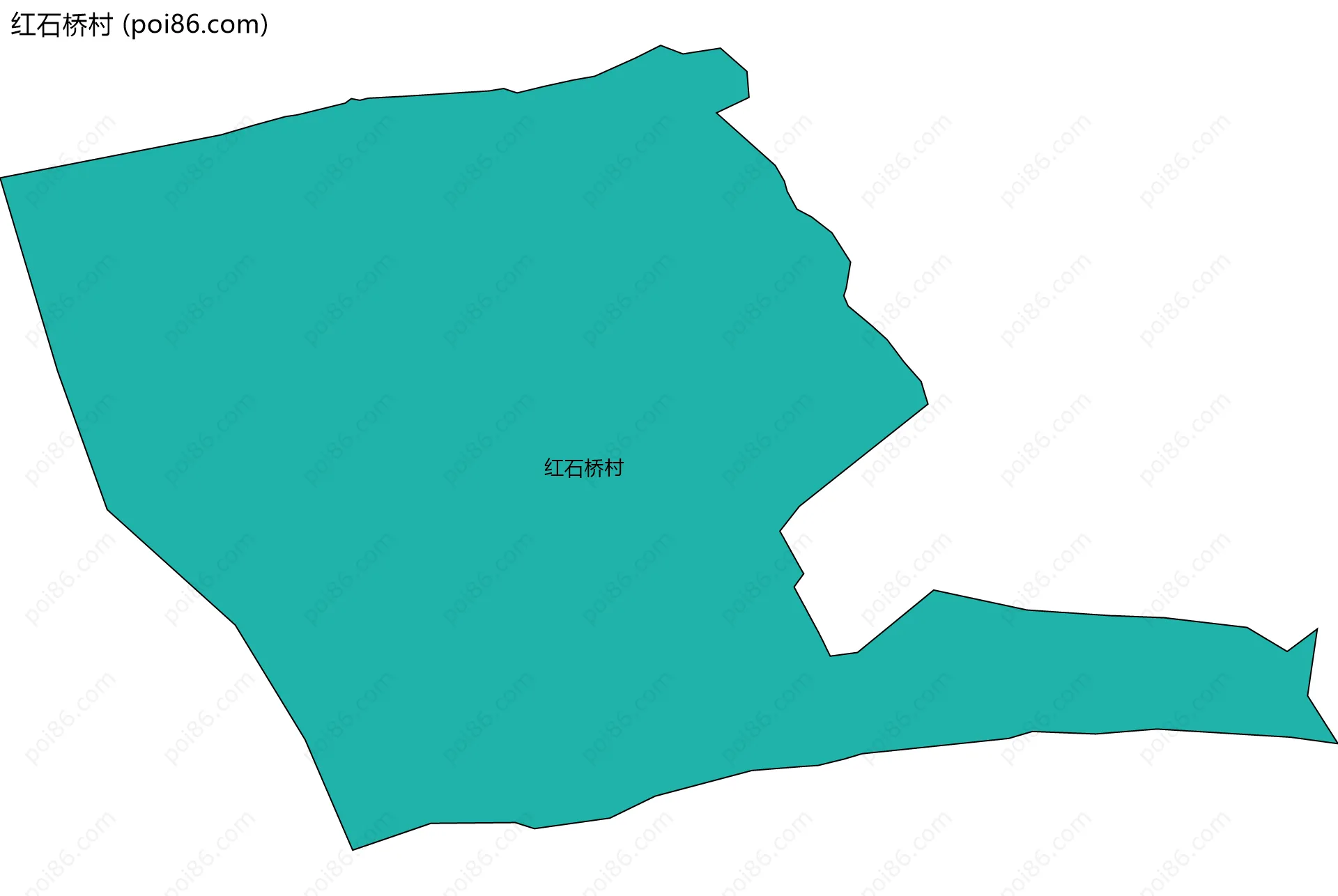 红石桥村边界地图