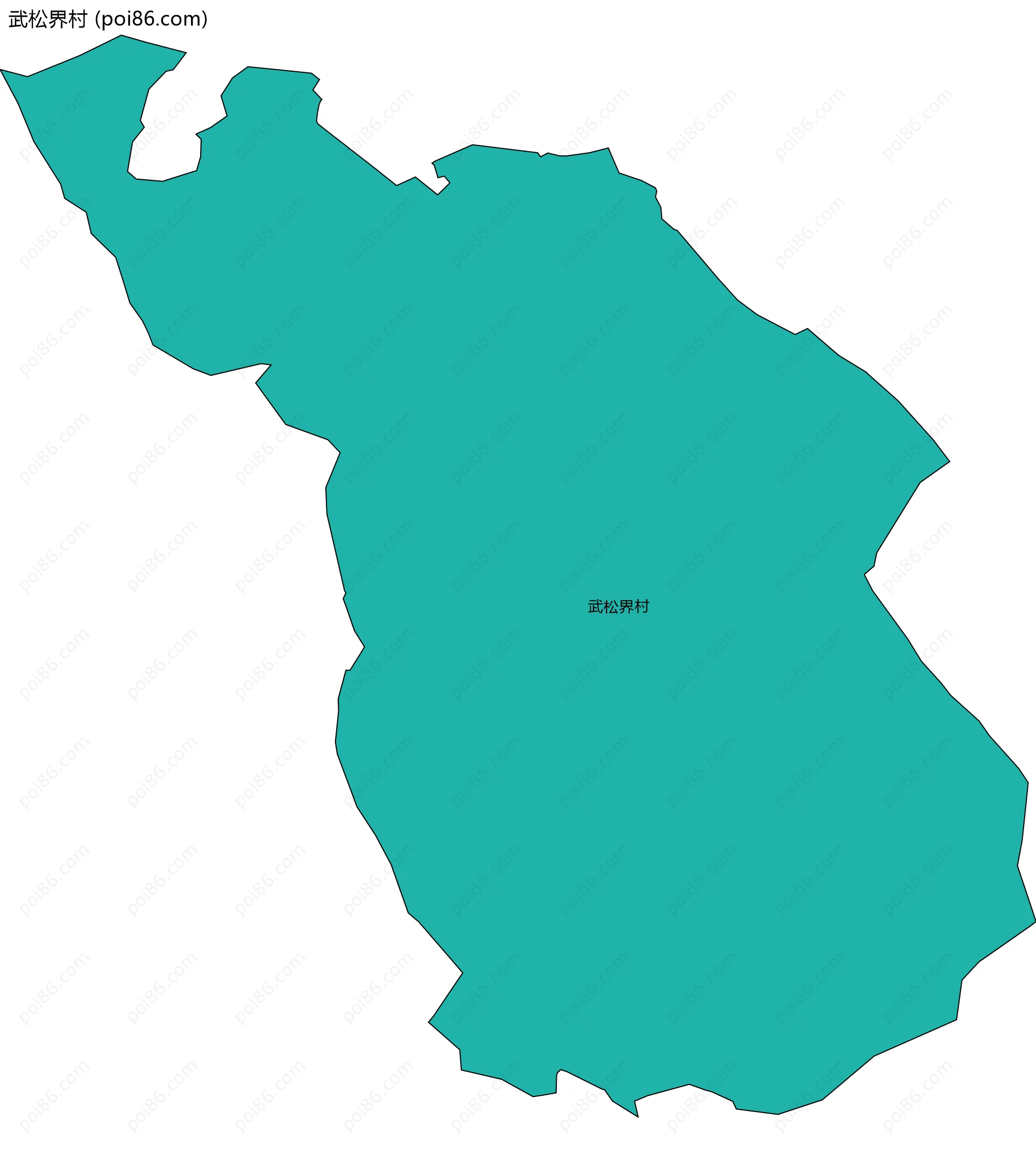 武松界村边界地图