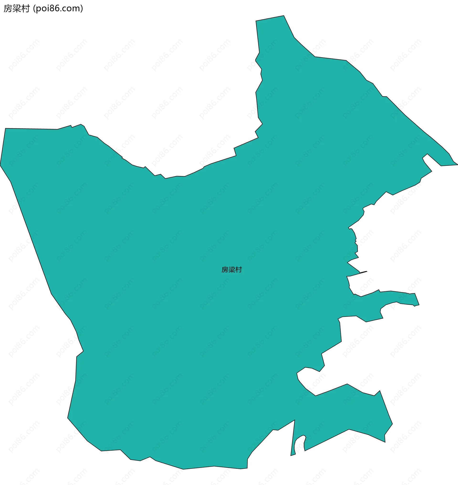 房梁村边界地图