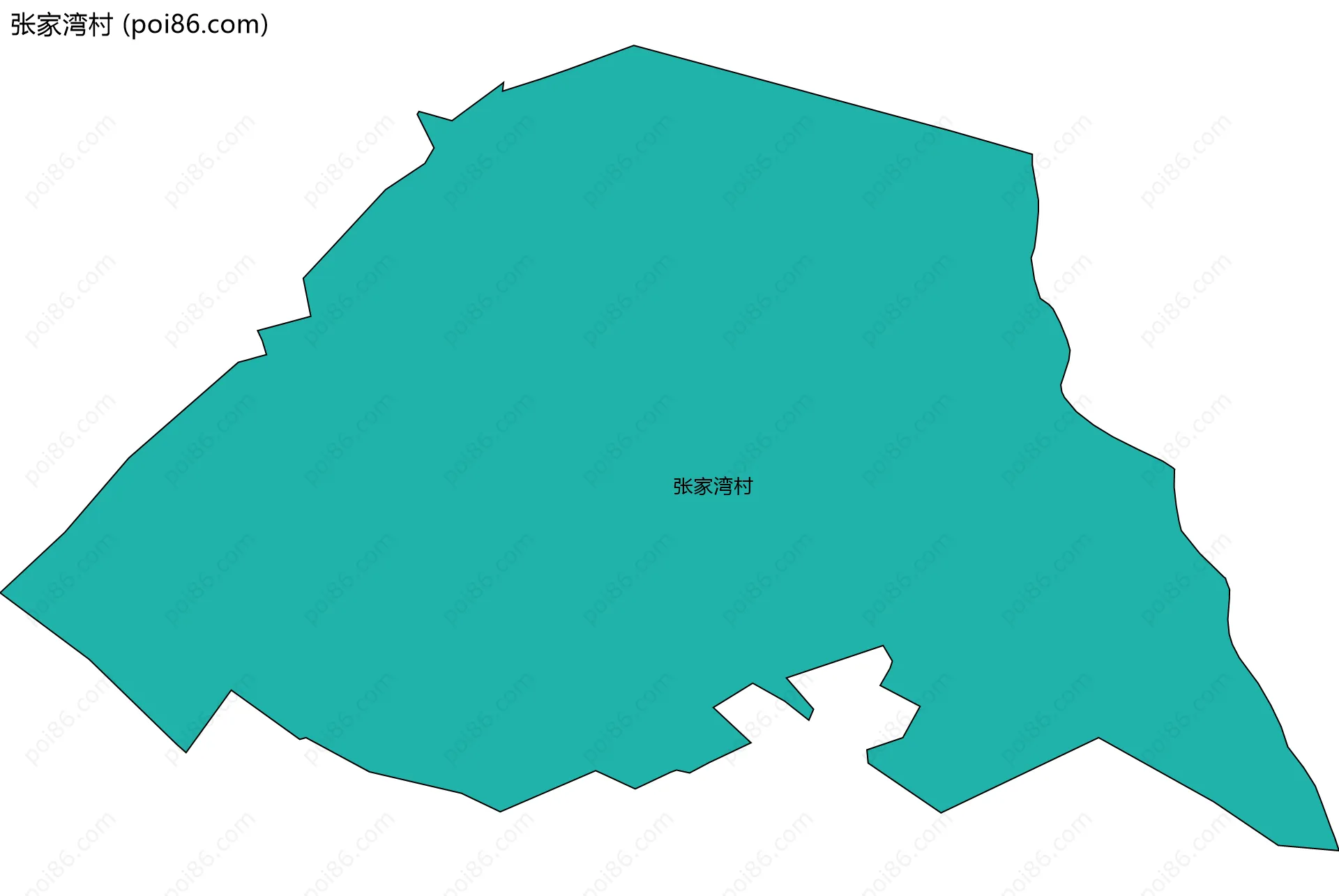 张家湾村边界地图