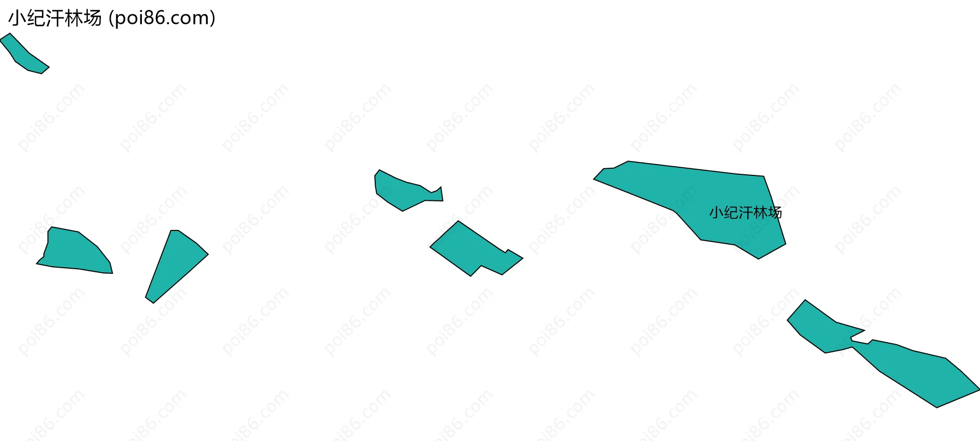 小纪汗林场边界地图