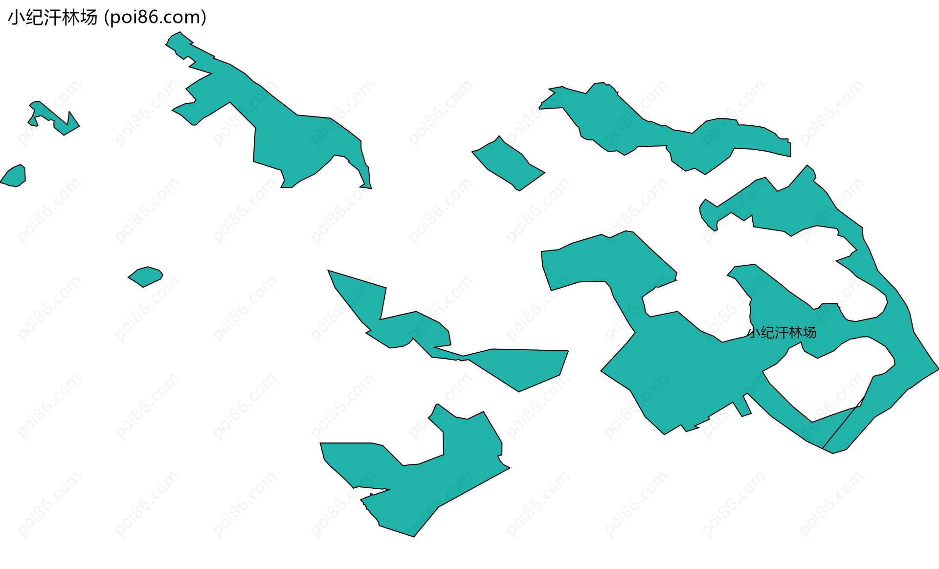 小纪汗林场边界地图