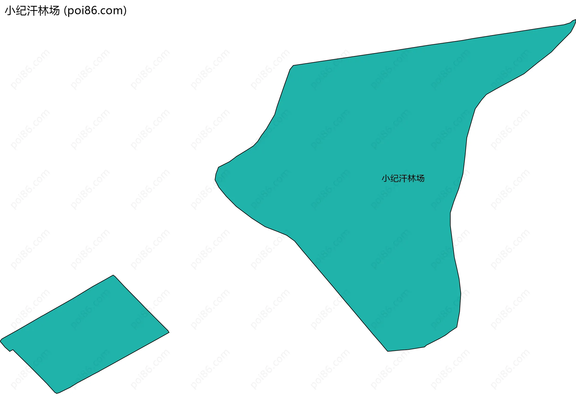 小纪汗林场边界地图