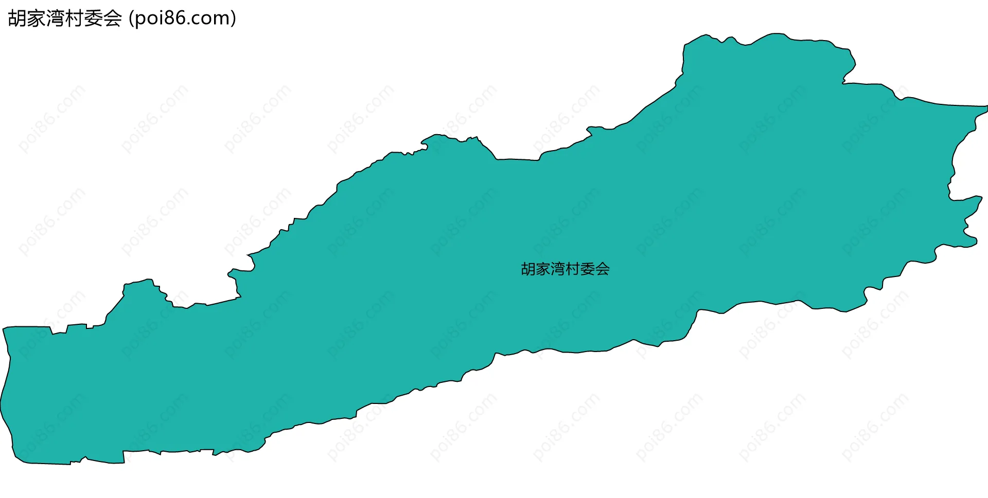 胡家湾村委会边界地图
