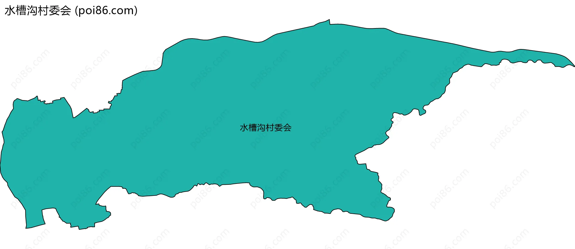 水槽沟村委会边界地图