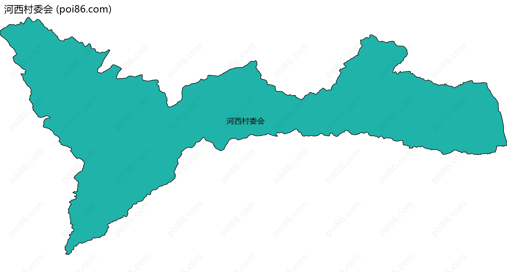 河西村委会边界地图