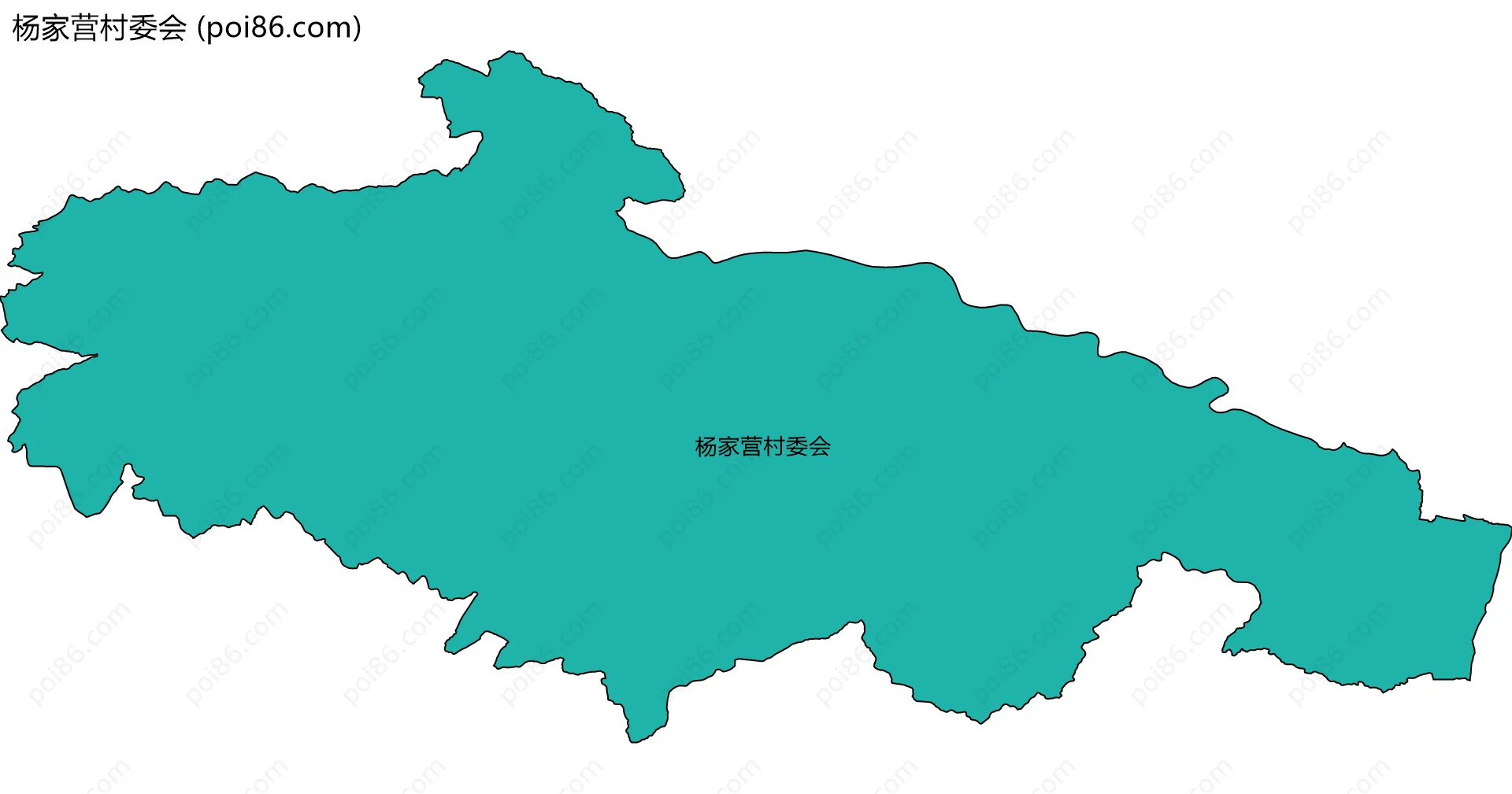 杨家营村委会边界地图