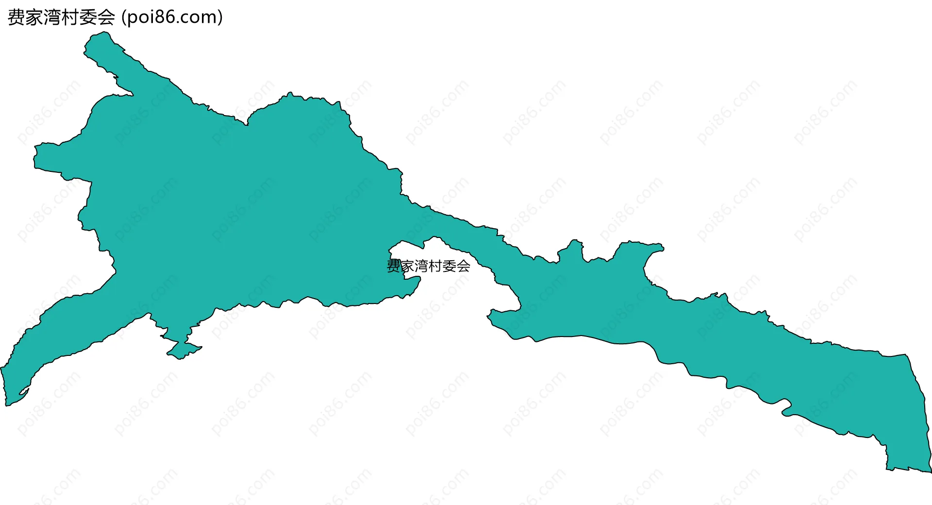 费家湾村委会边界地图