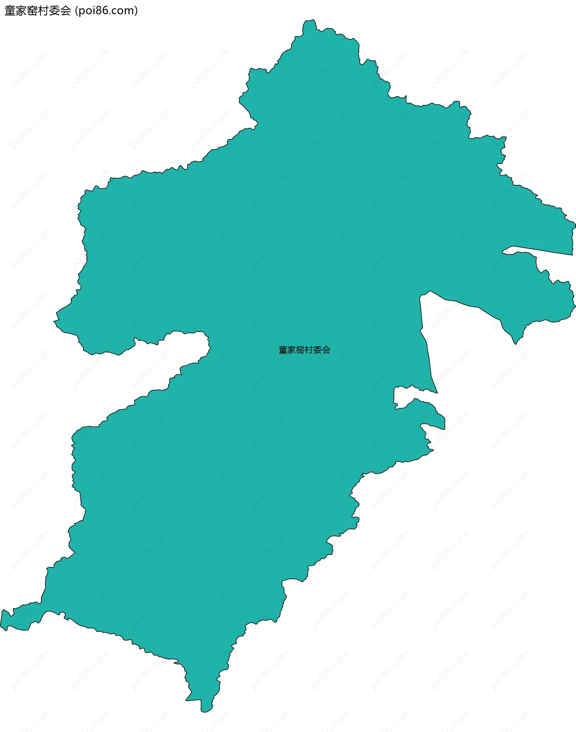 童家窑村委会边界地图