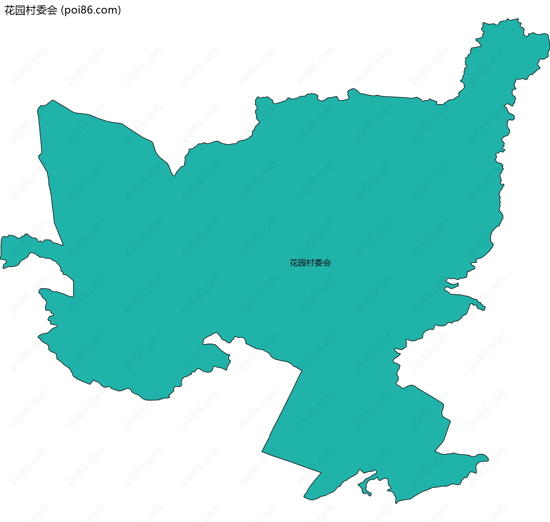 花园村委会边界地图