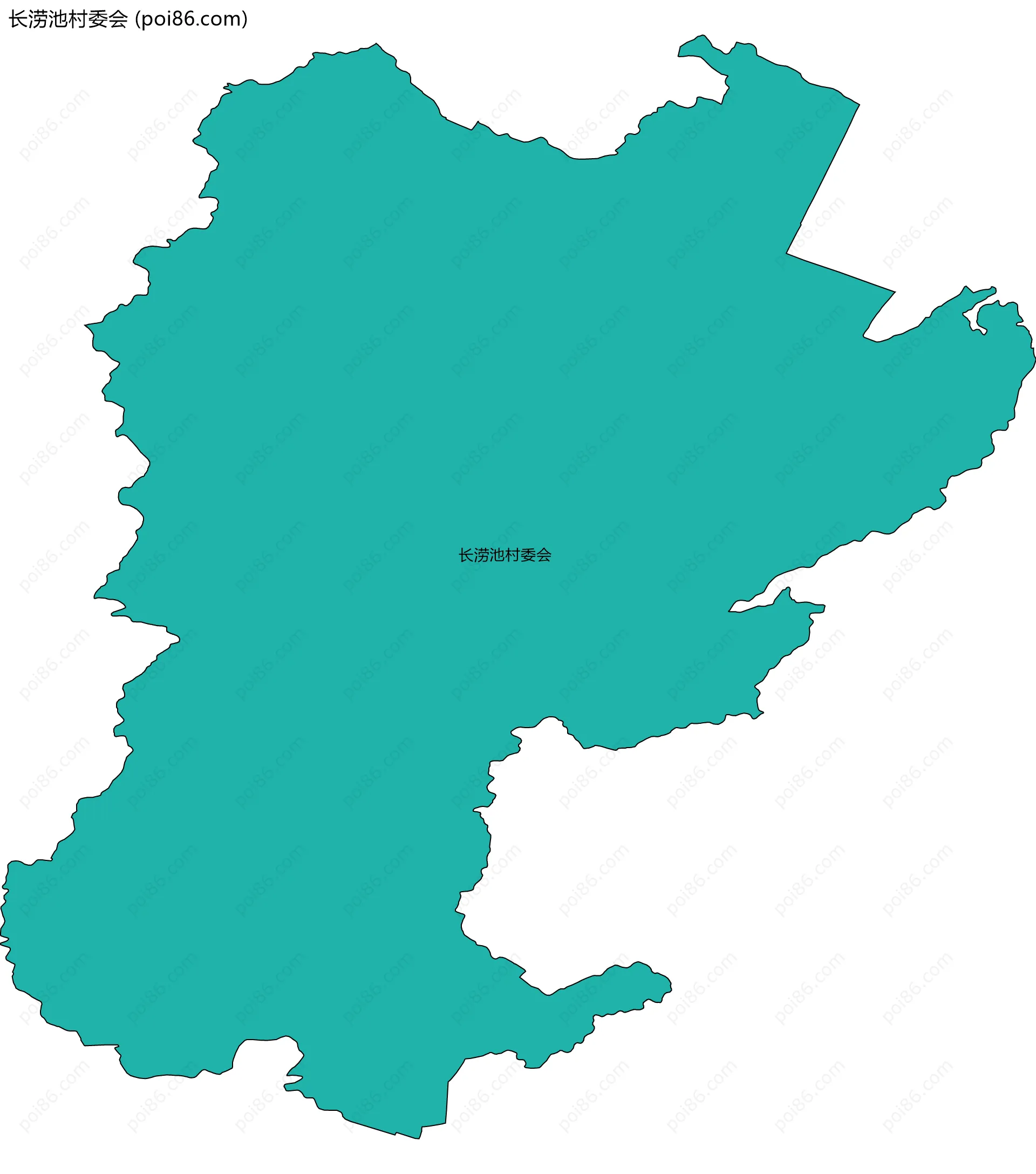 长涝池村委会边界地图