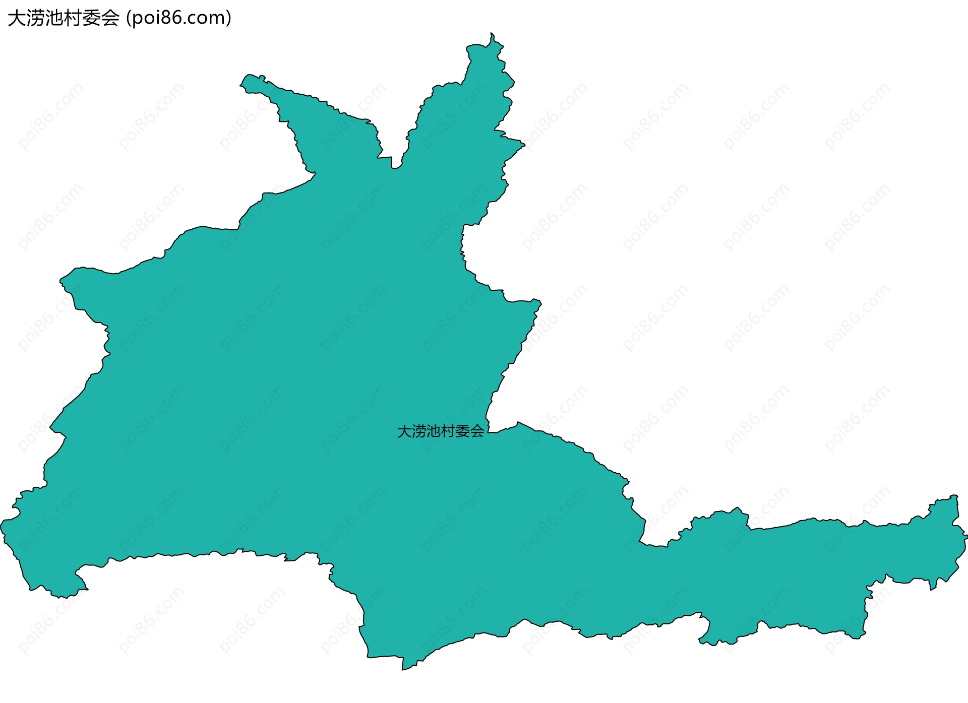 大涝池村委会边界地图