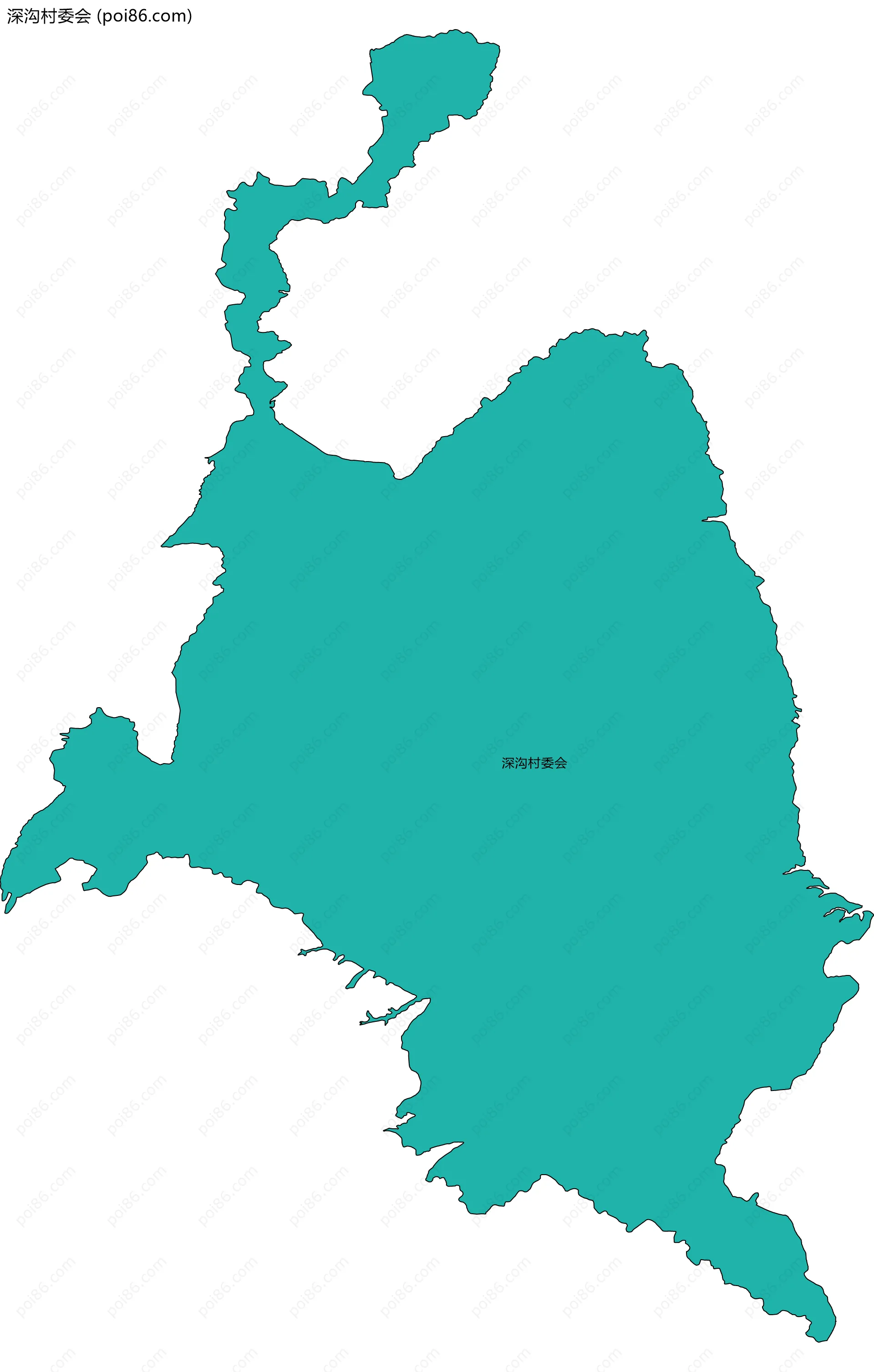 深沟村委会边界地图