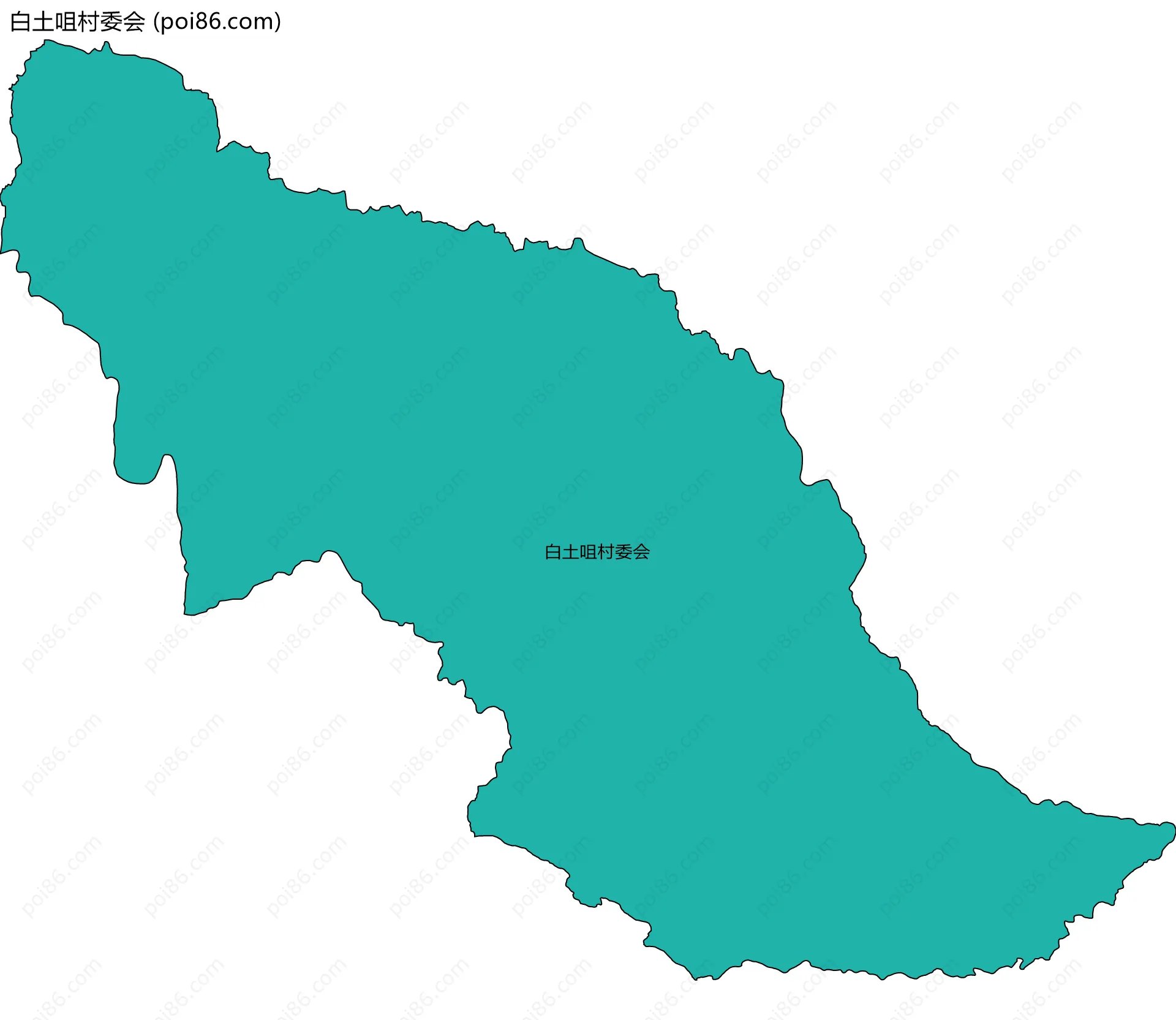 白土咀村委会边界地图