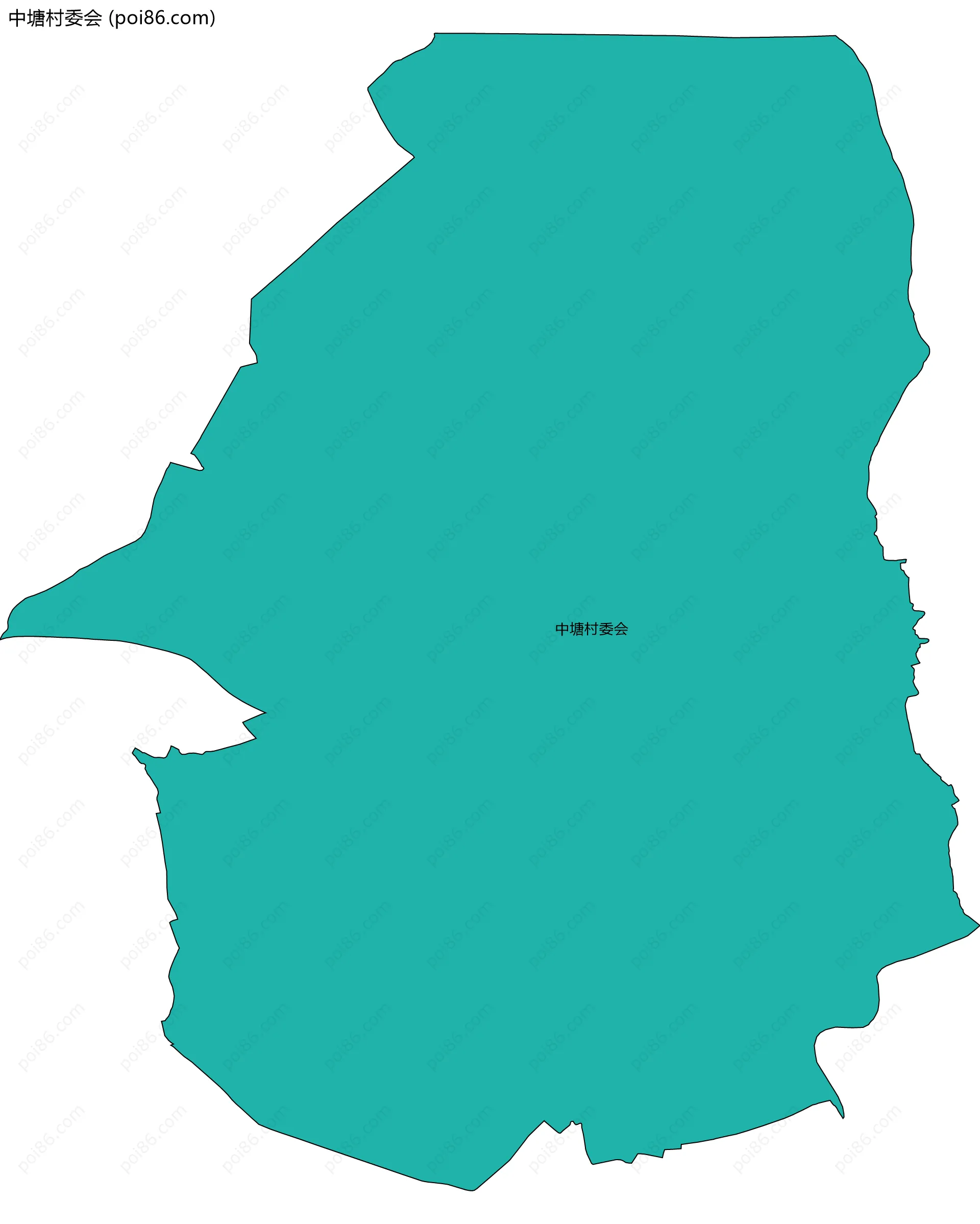 中塘村委会边界地图