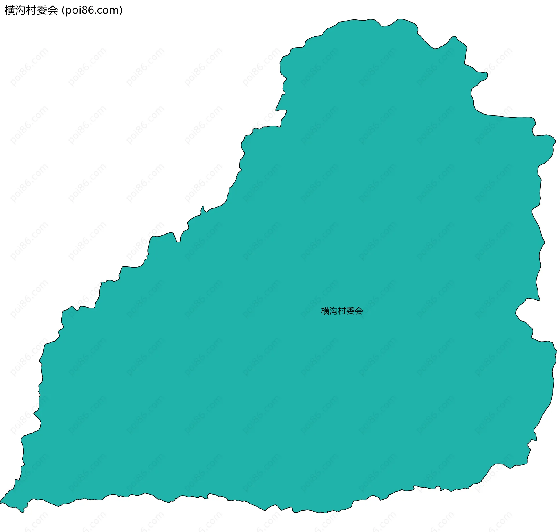 横沟村委会边界地图